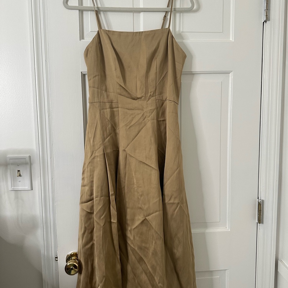 Banana Republic Strapless Gold Cocktail Dress